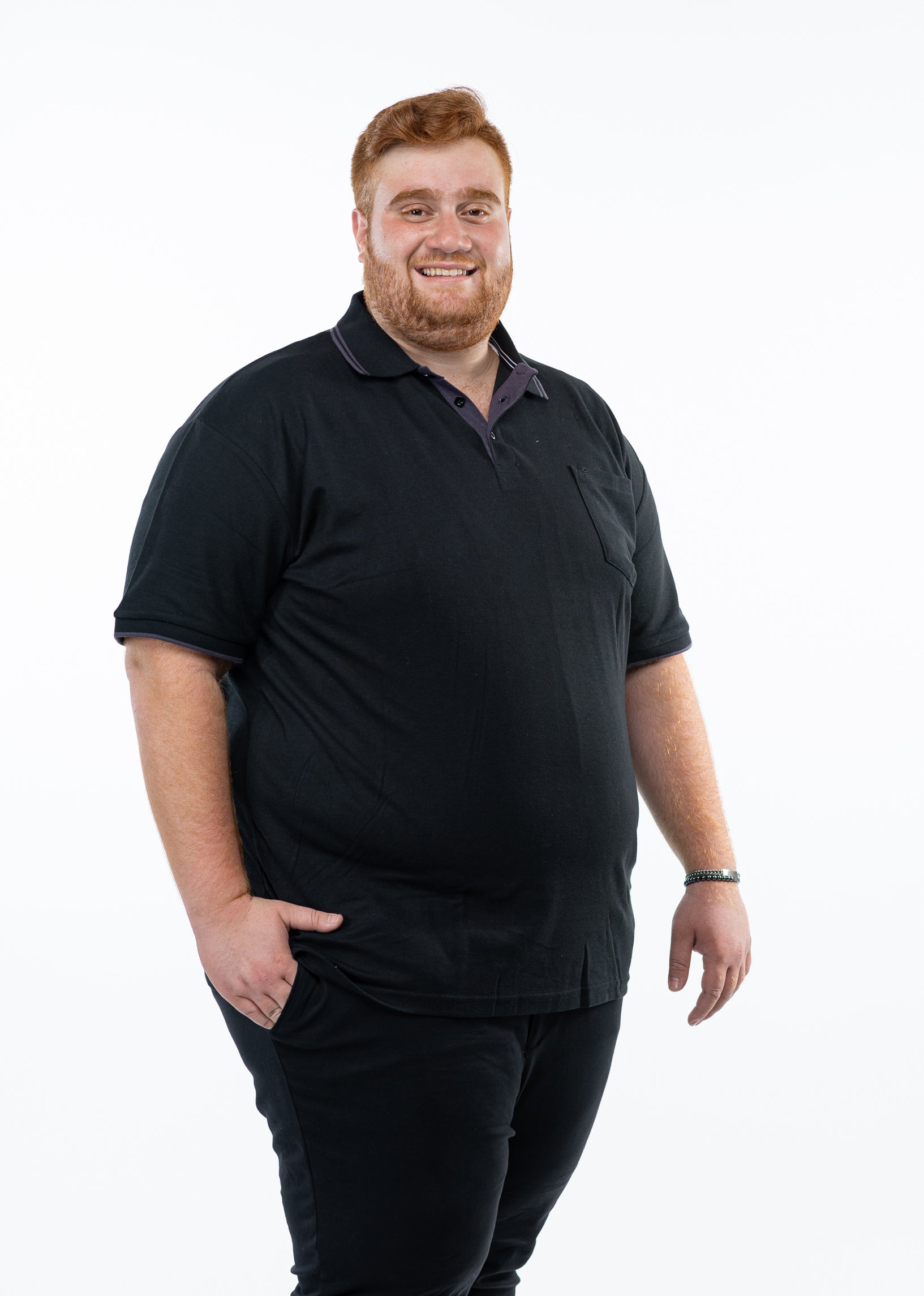 פולו צווארון עם כיס