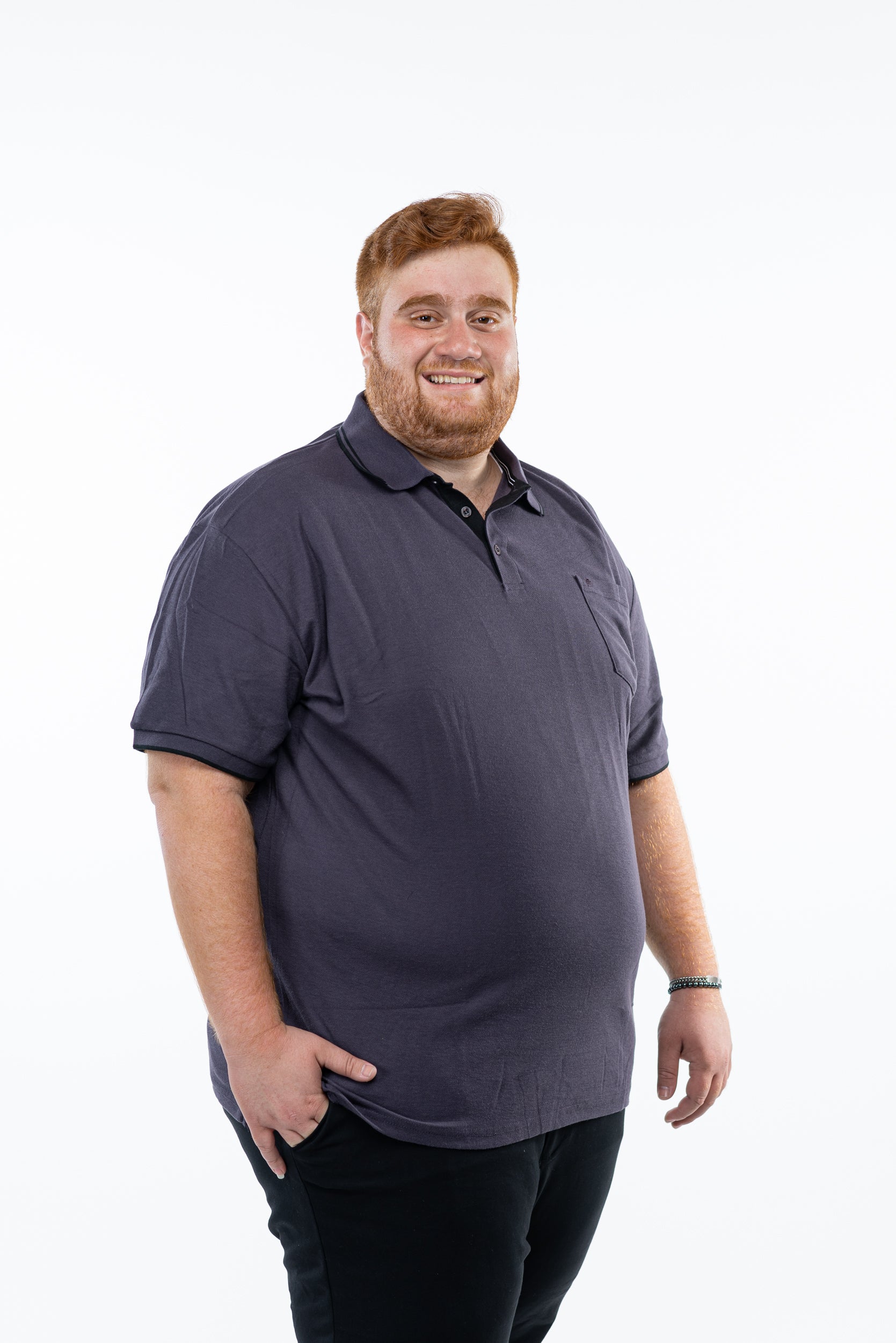 פולו צווארון עם כיס