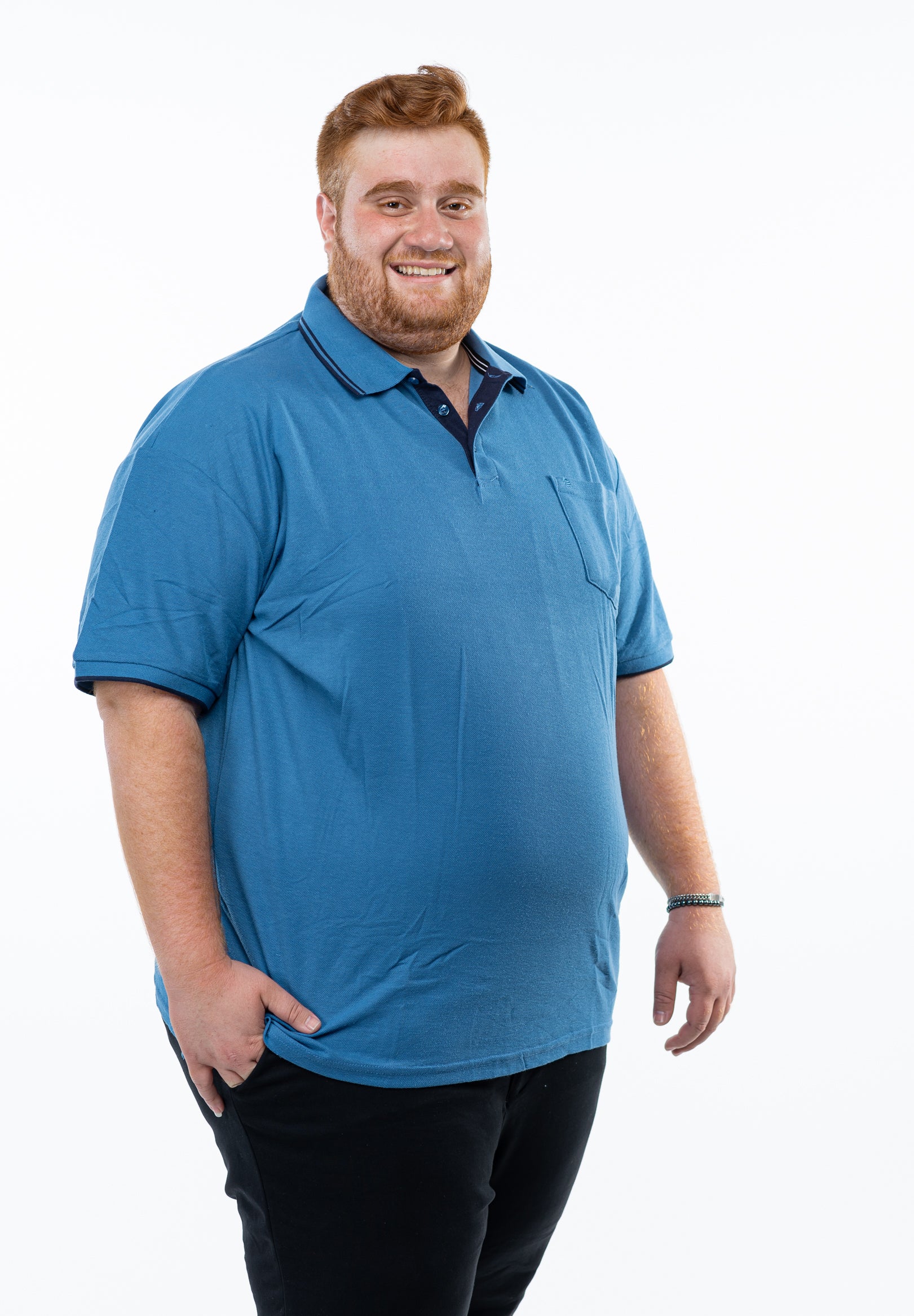 פולו צווארון עם כיס