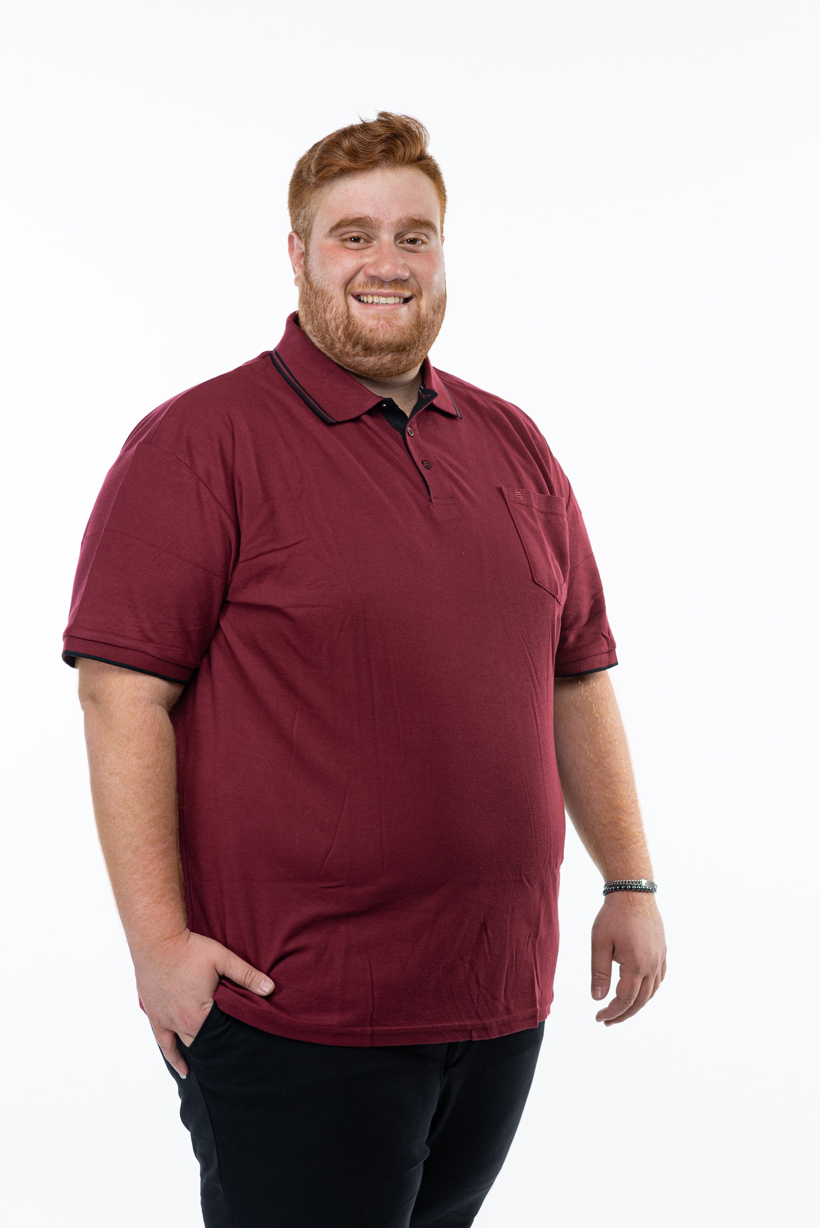 פולו צווארון עם כיס