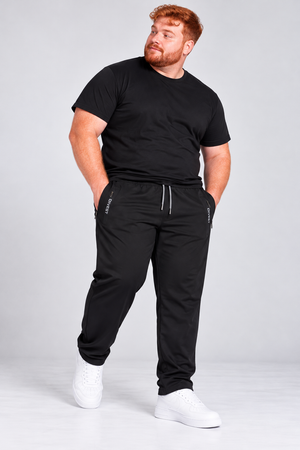 מכנס טרנינג בד טריקו ארוך עם כיסי רוכסן