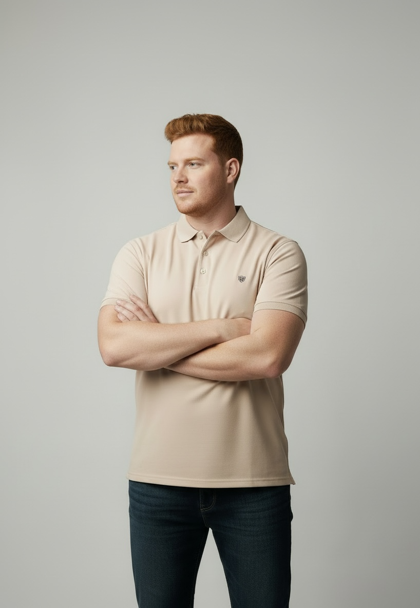 פולו קצר בד פיקה