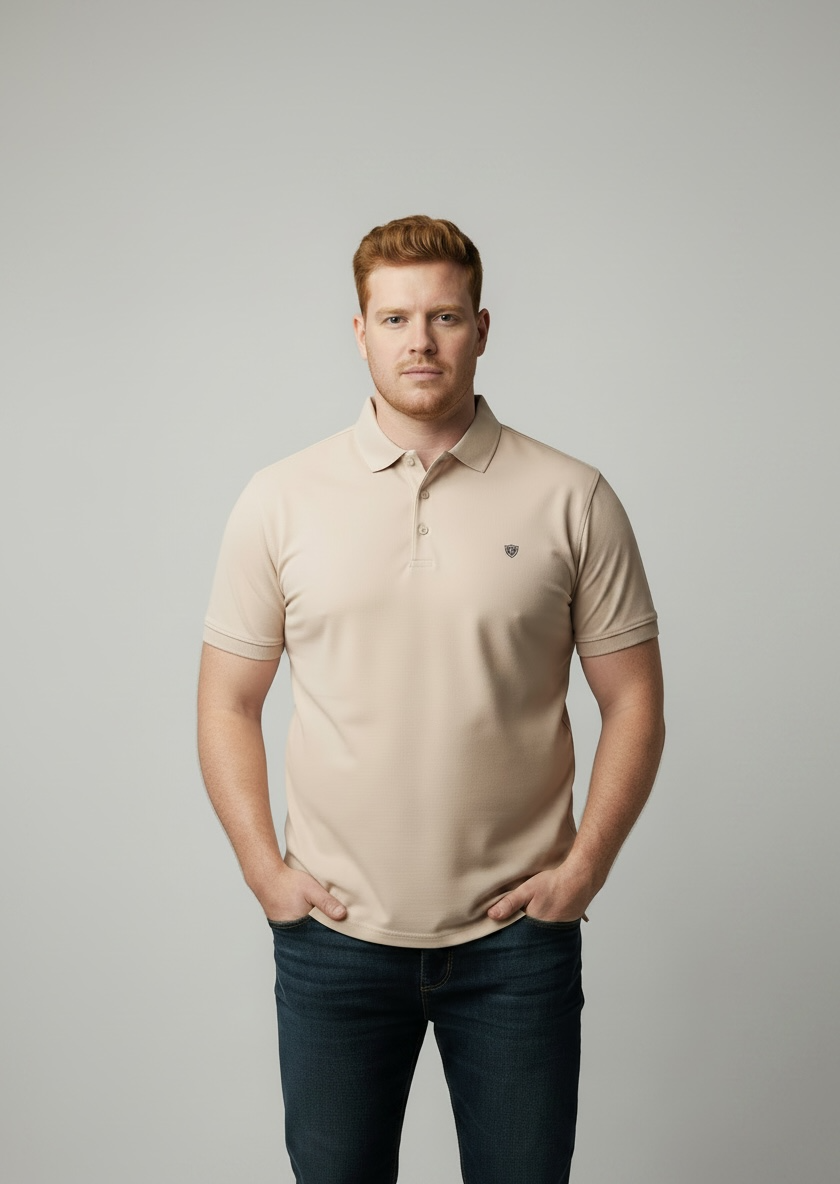 פולו קצר בד פיקה