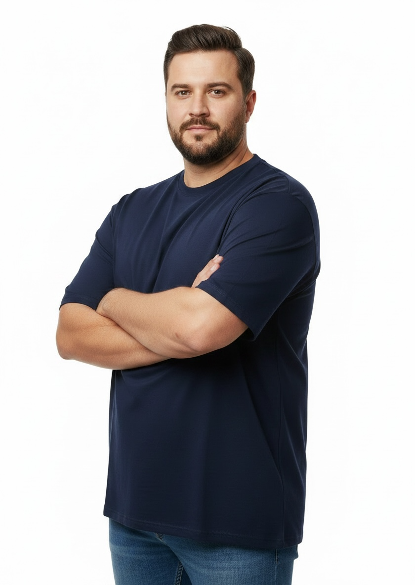 חולצות אוברסייז כחול כהה- איתך בגדול