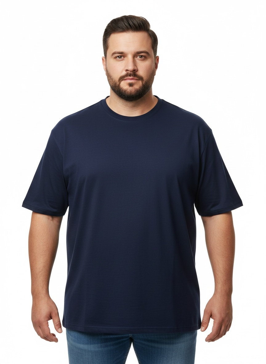 חולצות אוברסייז כחול כהה- איתך בגדול